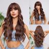 Hair Natural Long Hair Fiber Wig Female Wig Chemical Wig Female Long Curly Fashion Full-Head Straight Bangs