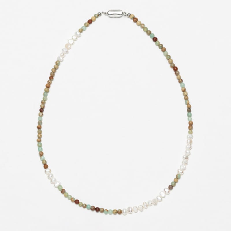 

sickfumedot Roast Pearl Bean Necklace 47cm