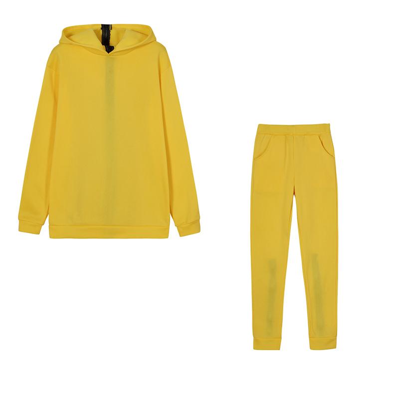 Women's European & American Fashion Set: Reversible Zip-Up Letter Print Loose Sweatshirt + Long Pants