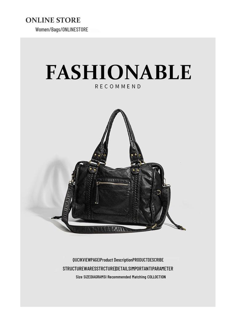 2025 Franse Retro Dames Wassen Crossbody Tote en Schoudertas met Grote Capaciteit