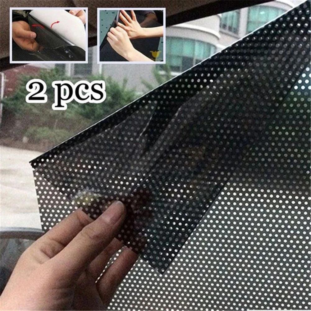 New 2pcs Car Window Electrostatic Shade Sticker Static Electricity UV Protector Home Glass Greenhouse Shade Auto Accessories