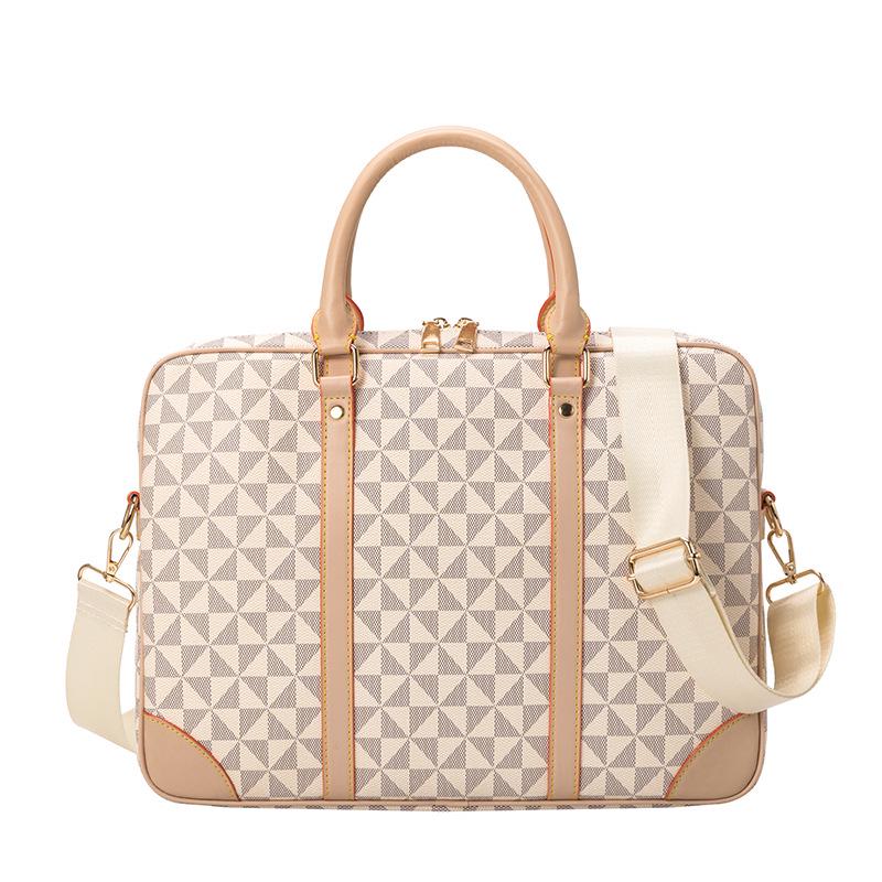 Men's Trendy European & American Large Capacity Business Briefcase: Printed Crossbody & Shoulder Handbag for Laptop.