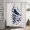 Bathroom Shower Curtain Bird Nature Floral Pattern Home Decor Washable Waterproof Fabric Liner