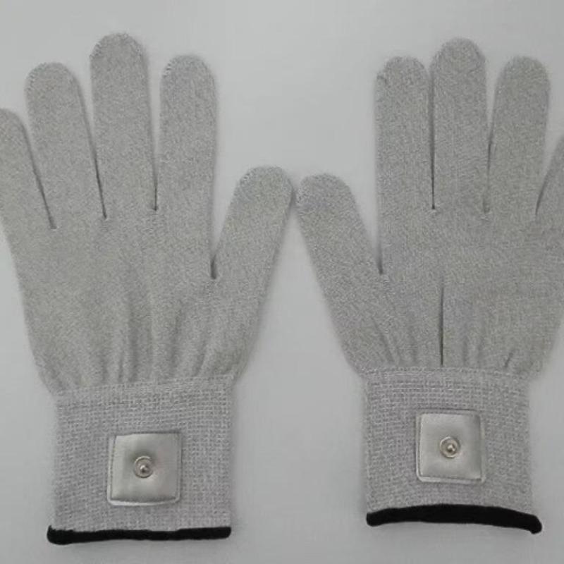 20pcs Silver Conductive Fiber Massage Gloves for TENS/EMS for Therapy Hand Massager Anti-static/Anti-skid Electrode Bio Glove