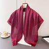 Geometric polka dot simulation silk high-end large square scarf silk scarf printing travel shawl scarf sunscreen headscarf women's scarf