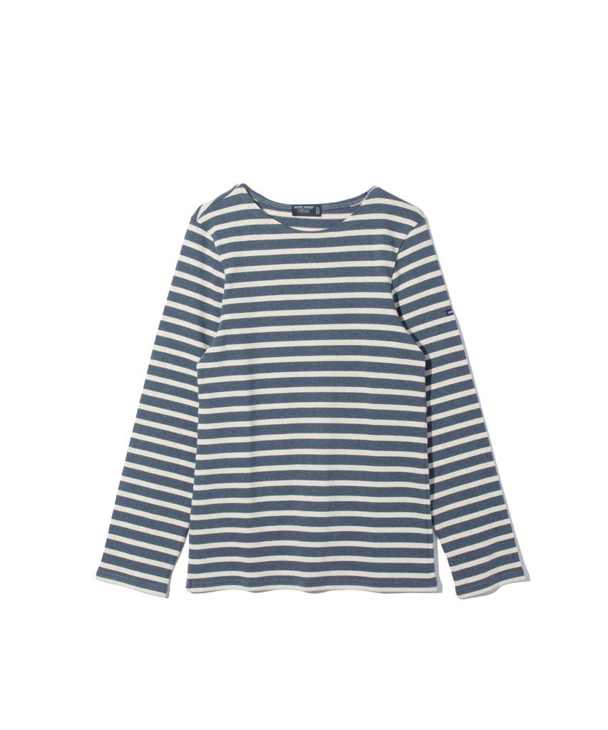 Saint James 6870 Meridien Moderne Long Sleeve Size XS T-Shirt, Jean/Chanvre, [Used]