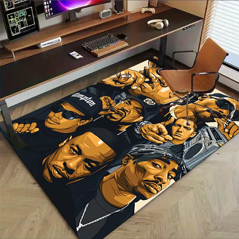 Rap Legends Collage Carpet For Playroom Bedroom Living Room Sofa Home Decorkids Game Area Rug Nonslip Floor Mat