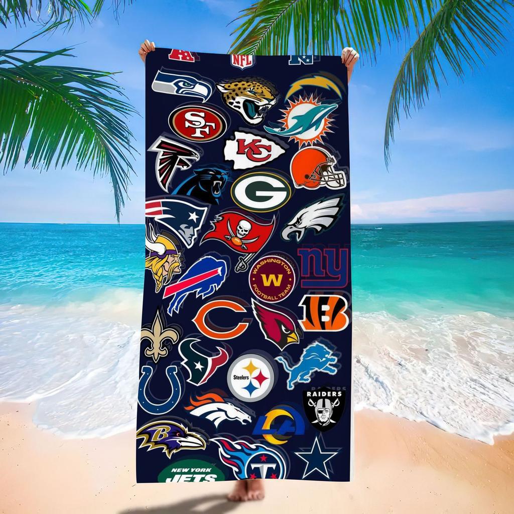 American Nfl Football Beach Towel Absorbent Quick-Drying Swimming Bath Towel Adult Beach Towel One Order