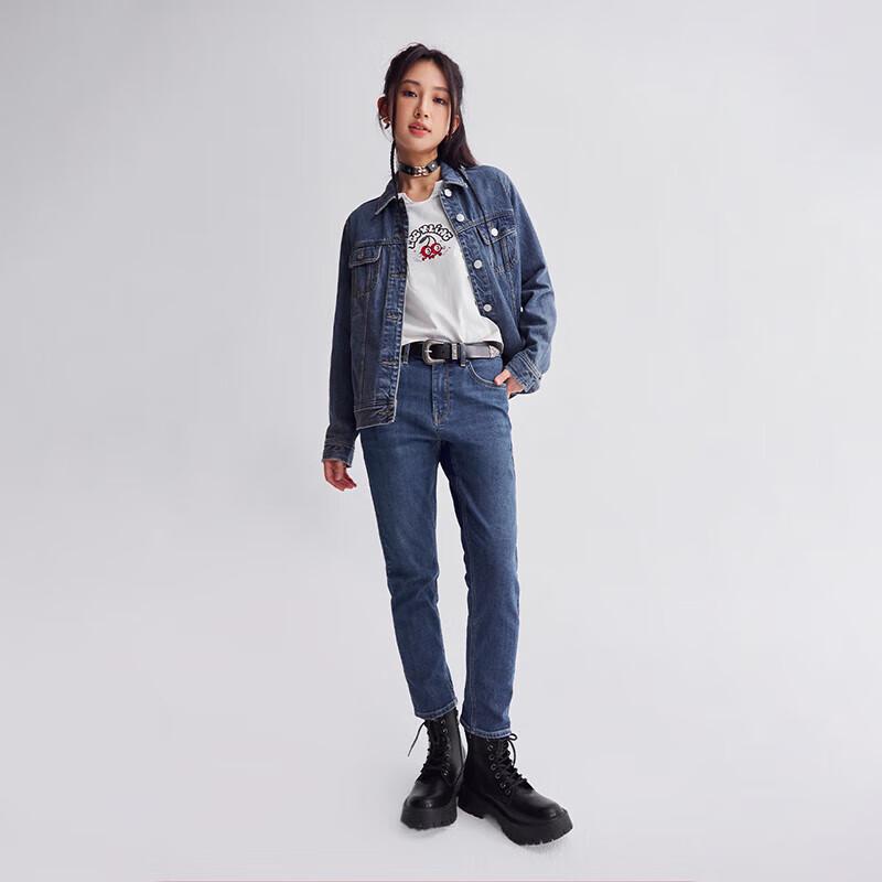 Lee 413 Women's High-Waist Slim Straight Brushed Jeans