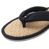 zenHome Jute Hemp Thong Room Room Fits Tatami Solid Sizes Slippers, Sandals, Shoes, Mats, Color, Unisex, Black, 26.5-28cm