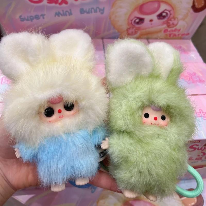Baby New Three Super Mini Bunny Series Cute Trendy Vinyl Plush Play Doll Ornament Collectible Surprise Box Toy