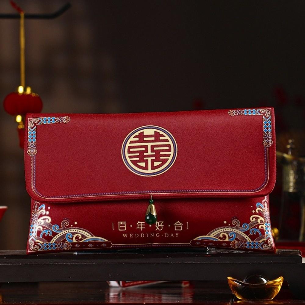 Lucky Money Red Envelope Embroidery Brocade Money Bags Traditional Money Pocket Celebration
