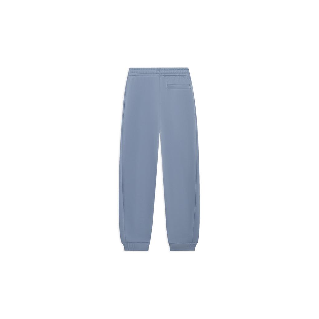 Li Ning Wade Collection Solid Color Patterned Print Fleece Lined Thermal Sweatpants Men's Flint Stones Blue AKLSG39-1