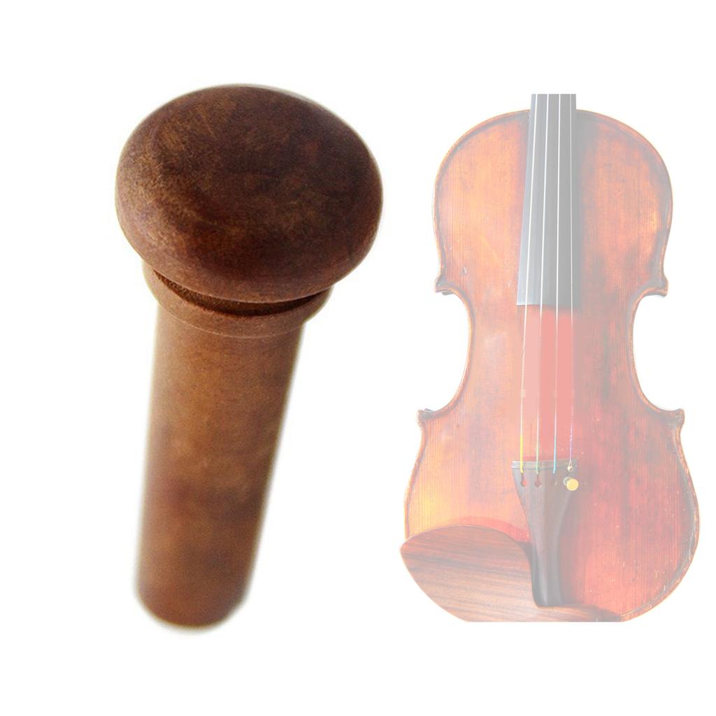 Violin End Nail Button Practical Violin Tail Nail Wooden Tailpiece Screw Endpin for 4/4 3/4 Violin Decked Accessories