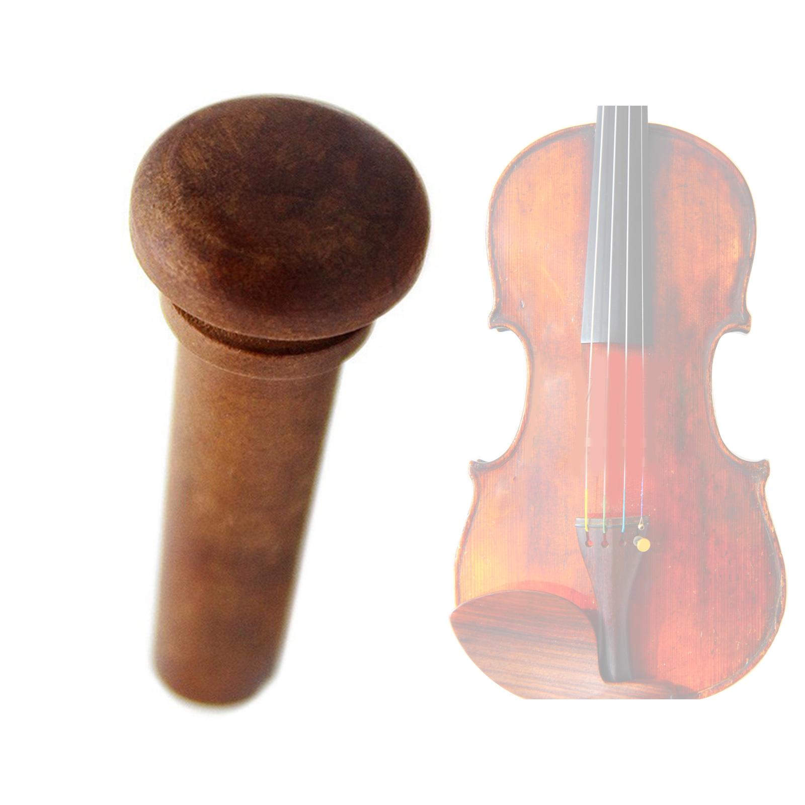 

Violin End Nail Button Practical Violin Tail Nail Wooden Tailpiece Screw Endpin for 4/4 3/4 Violin Decked Accessories A