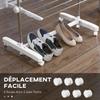 Foldable 4-Tier Clothes Drying Rack with Side Wings, 142x55x172cm, White