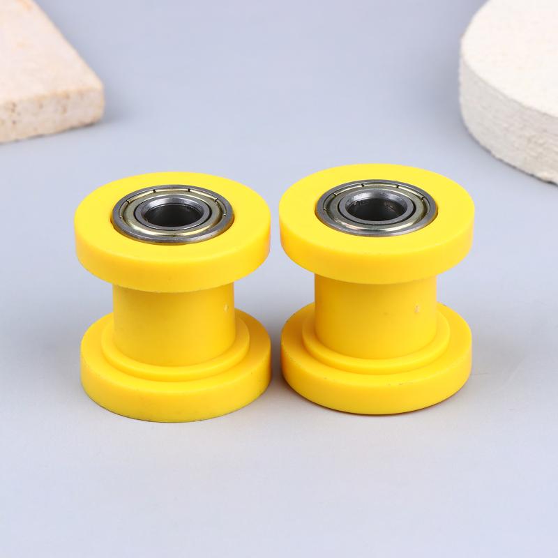 Adjustable Motorcycle Chain Tensioner Pulley 2Pcs 8MM 10MM Guide Wheels for Motocross Bike Smooth Operation