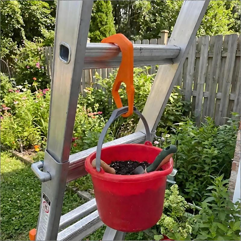1/4Pcs Heavy Duty Ladder Paint Bucket Hook Fixed Hanging Wall Mount Painting Secure Clip Tool Hands Free Non Slip