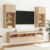 Vidaxl Ścienne Szafki Tv Z Led, 2 Szt., Dąb Sonoma, 40X30X40 Cm