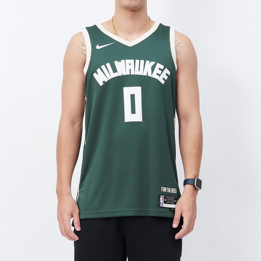 Nike Dri-Fit NBA Letter Number Print Sleeveless Basketball Jersey SW Fan Edition 22-23 Season Logo Limited Milwaukee Bucks Damian Lillard 0 DN2012-332