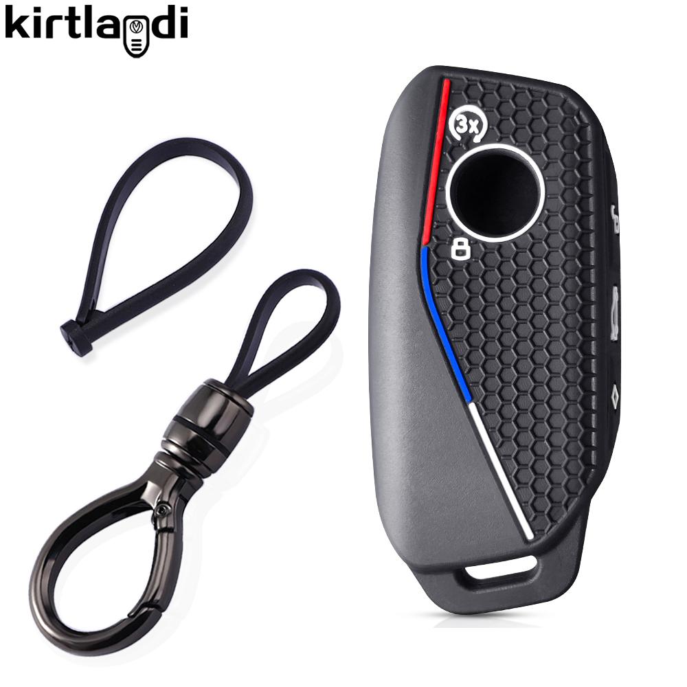 Silicone Holder Key Cover Accsesories For BMW X1 U11 Series 7 735i 740Li X7 I7 G07 LCI XM X1 2024 U 11 Car Key Case Keychain