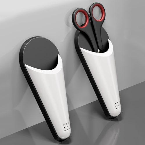 Magnetic Scissor Holder | Refrigerator Magnet Storage Box for Kitchen Scissors, Removable Cooking Scissors Holder with Drainage Hole for Appliances an