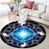 Yin Yang Round Mats Ying Yang Pentagram Area Rug Carpets for Living Room Bedroom Tatami Circle Carpet Kids Play Mat Round Carpet