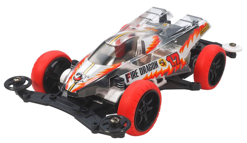 Tamiya Mini 4WD Special Edition Fire Dragon Clear Special Polycarbonate Body VS Chassis 95337