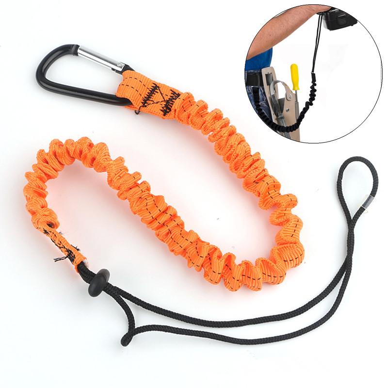 With Carabiner Hook Safety Bungee Tether Anti-Falling TelescopicSafety Rope Aerial Work Sport Climbing Working Tools Lanyard