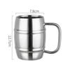 New Double Wall Stainless Steel Beer Mug Portable Coffee Tea Cups Travel Tumbler Office Use Water Cup with Handle Drinkware