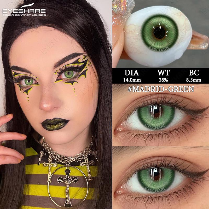 Eyeshare 1 Paar natürliche, nicht verschreibungspflichtige, farbige Cosplay-Augenlinsen, jährliche Kosmetik, Cosplay-Farblinsen