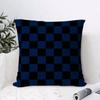 Black White Checkerboard Cushion Cover Breathable Linen Pillow Cover Skin-Friendly Home Decor Pillowcase With Hidden Zipper