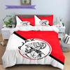 Amsterdamsche Football Club Ajax2 Pattern Bedding Quilt Set  Home Decoration  Gift (1 * Duvet Cover + 2 * Pillowcase  Without Core)