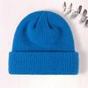 acrylic knitted hat flanged wool hat autumn and winter warm wool hat embroidery