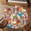 1pc dogs glasses Round Chair mat Area Rug - Non-Slip, Floor Mat for Office, Bedroom, and Indoor Decor c1118242