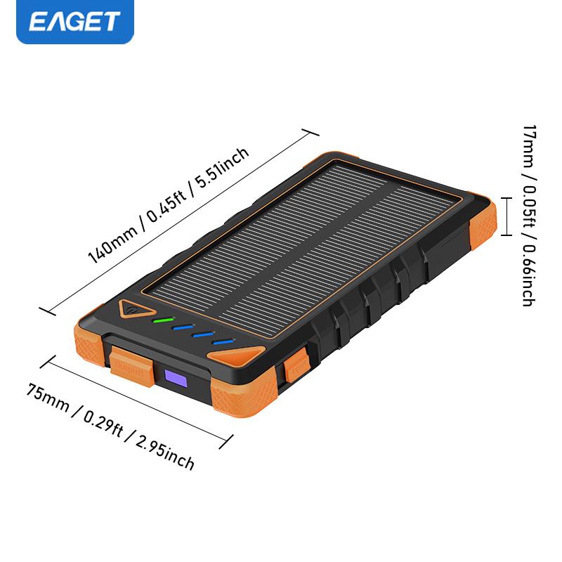 Baterie externă portabilă de urgență pentru telefon mobil, 8000mAh, suportă 3 dispozitive simultan. 4 niveluri de reglare a luminii