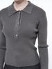 Chaenseseunoi Soft Slim Button Collar Knit Khaki/W243Tp08Ka