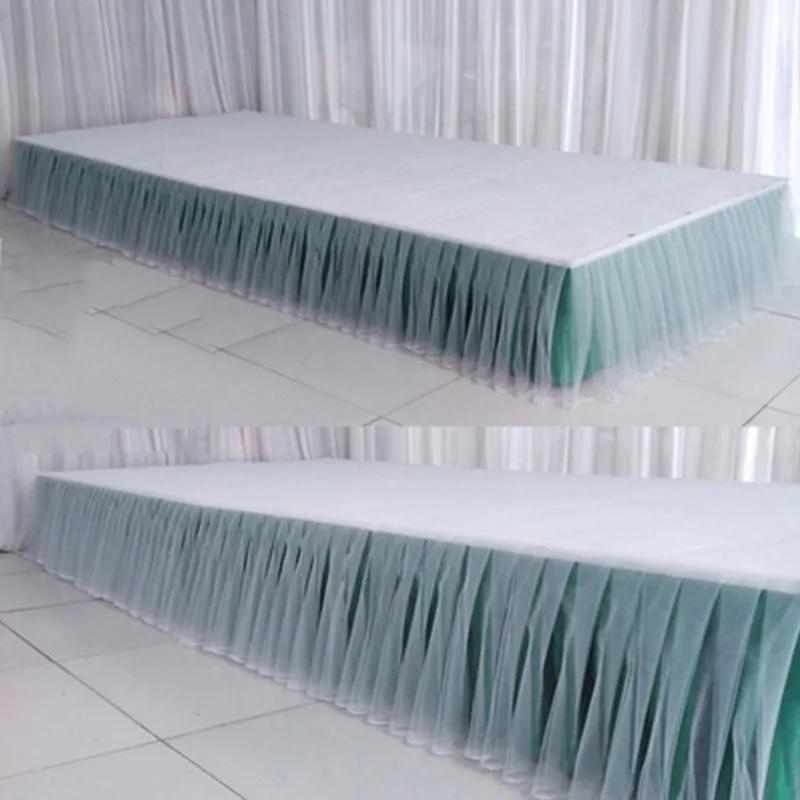 30x300cm Tutu Table Skirt Wedding Backdrop Curtains for Table Clothes Table Cover Wedding Stage Skirting for Event Party