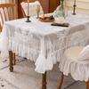 Tablecloth Lace Rectangle Fabric Tablecloth Photo Background French Vintage Round Home Dining Table Lace