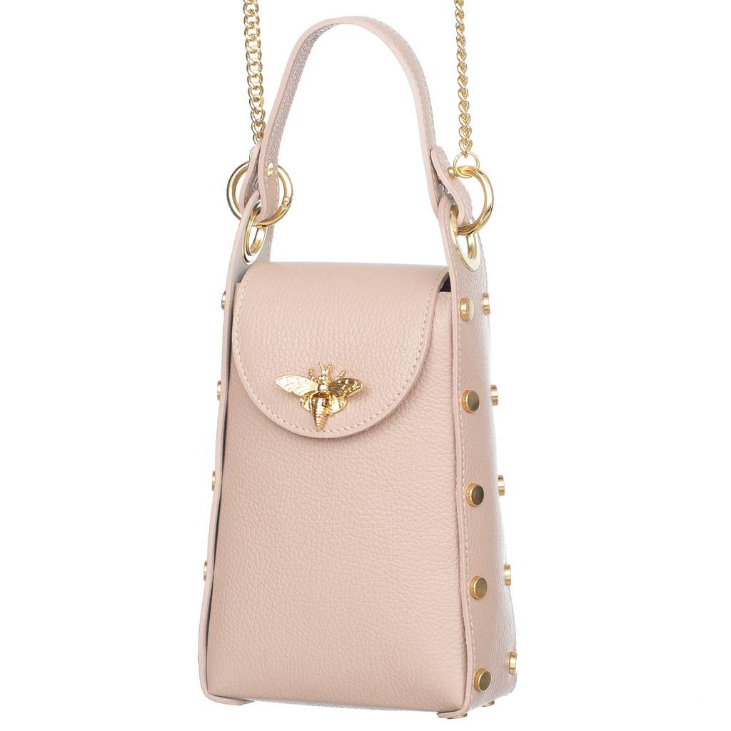 Vezze Conta Ecru Leather Handbag