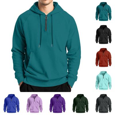 Hanorac Fleece pentru Bărbați Casual Mânecă Lungă Pulover cu Fermoar 1/4