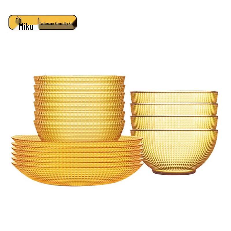Miku Amber Series Turkish Polka Dot 16-Piece Dinnerware Set