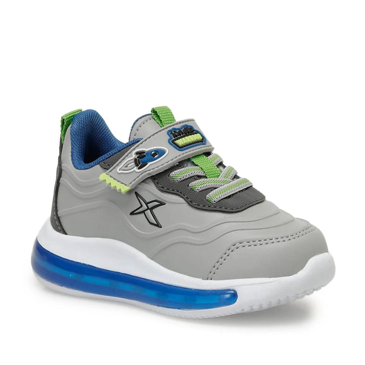 

Kinetix Stach Pu Gray-Sax Lighted Velcro Boys Sports Shoes 26 серый