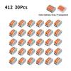 10/20/30PCS 2/3/4/5-Port Assorted Kit Quick Push In Lever Wire Connector Mini Compact Terminal Block 0.08-4mm2 Electrical Wiring