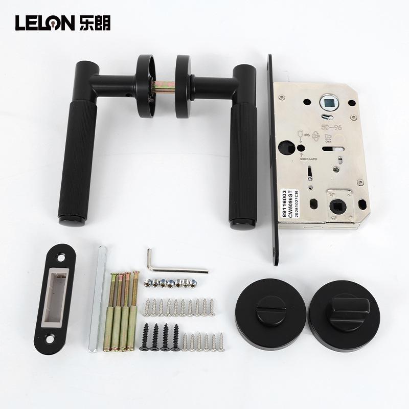 Zinc Alloy Split Handle Lock for Home, Hotel, and Bathroom Doors