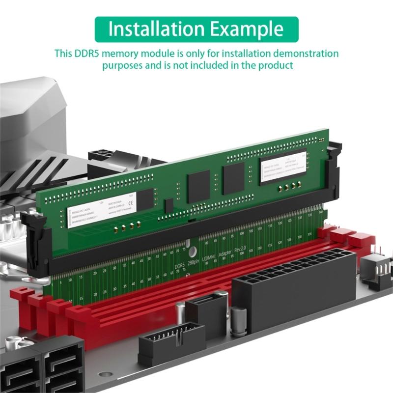 DDR5 UDIMM 288Pin Adapterkarte DDR5 Speicherdiagnose DDR5 288Pin UDIMM Slot Testkarte Mit Kurzen Riegeln Für Desktop