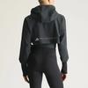 adidas Jachetă sport tricotată largă cu glugă X Stella McCartney, tip wrap, scurtă, pentru femei, Jachetă Femei KV6931