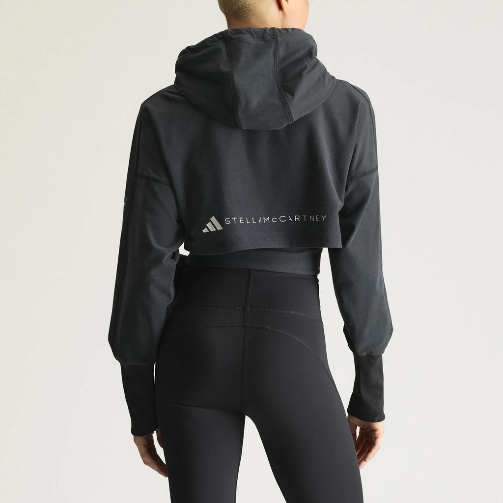 adidas Jachetă sport tricotată largă cu glugă X Stella McCartney, tip wrap, scurtă, pentru femei, Jachetă Femei KV6931