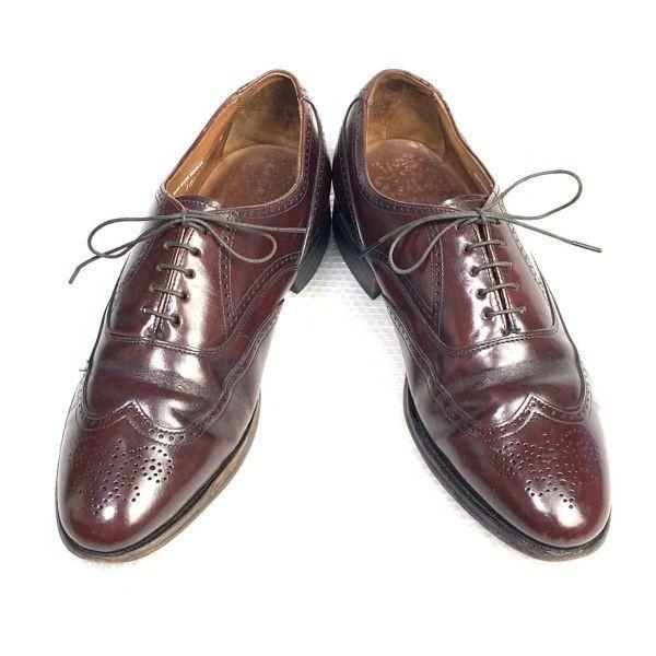 80s 90s Vintage USA Model Bostonian Size 9D B 26.5 27.0cm Full Brogue Dress Shoes Brown(USED)
