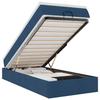 Maison Exclusive - Cadre de lit ottoman avec matelas bleu 90x200 cm tissu